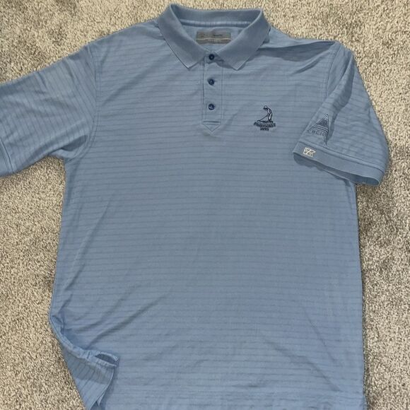 cutter & Buck Carolina blue Pinehurst Putter Boy Golf Polo  shirt L men’s worn - Picture 4 of 5